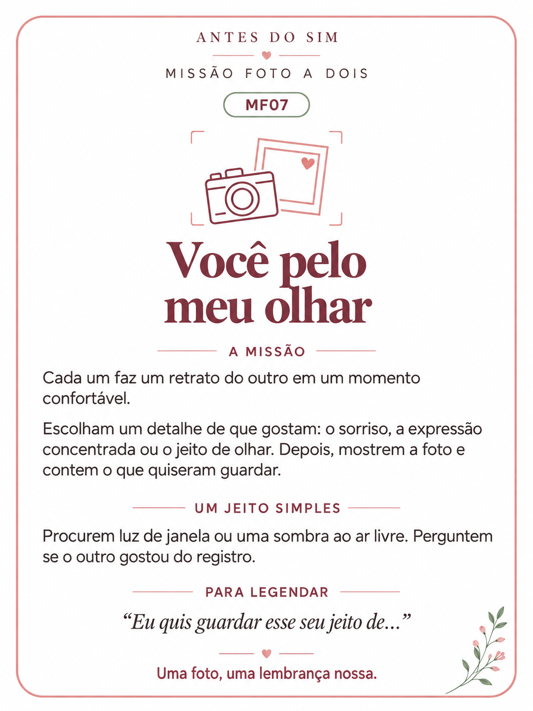 Exemplo de material do kit Antes do Sim 4