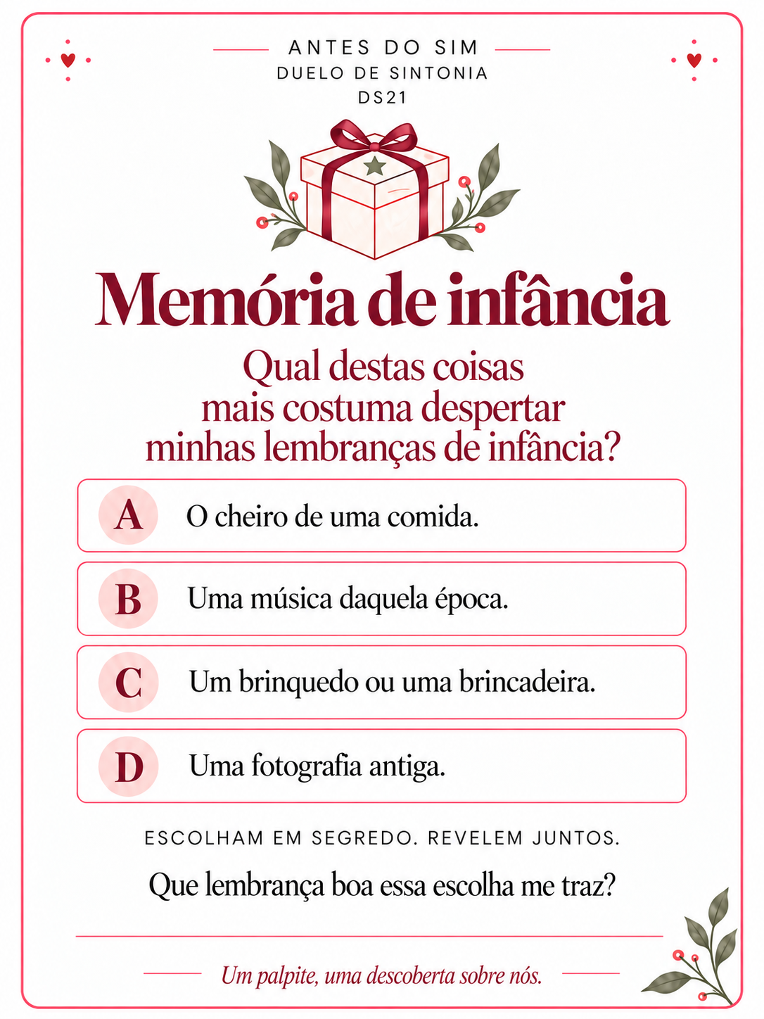 Exemplo de material do kit Antes do Sim 6